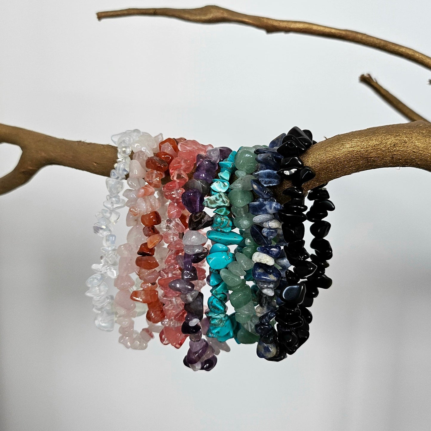 Bransoletka kwarc wiśniowy naturalny