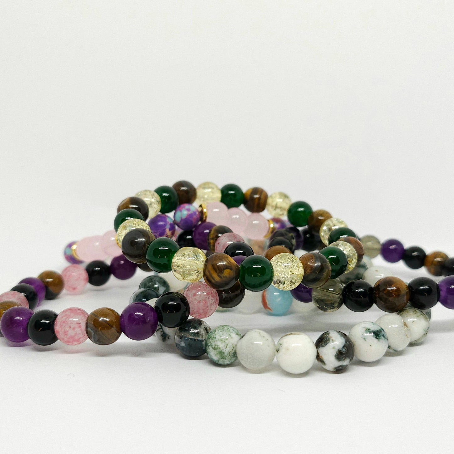 Bransoletka z minerałami naturalnymi