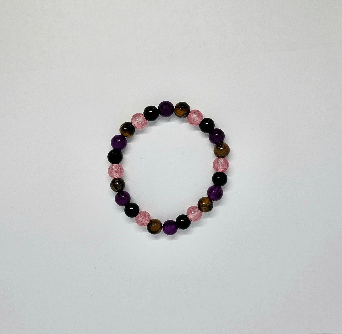 Bransoletka z minerałami naturalnymi