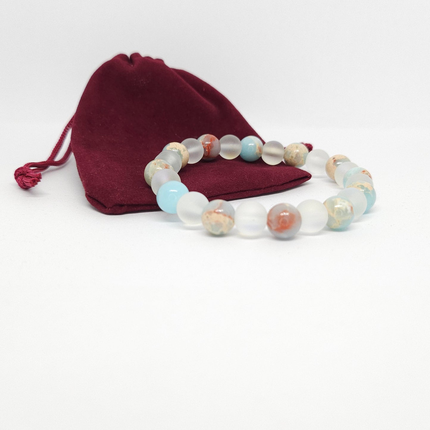 Bransoletka z minerałami naturalnymi