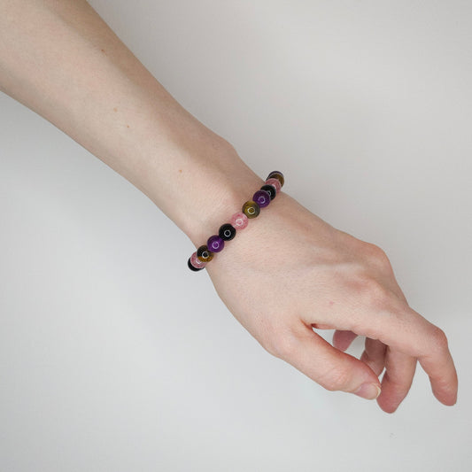 Bransoletka z minerałami naturalnymi