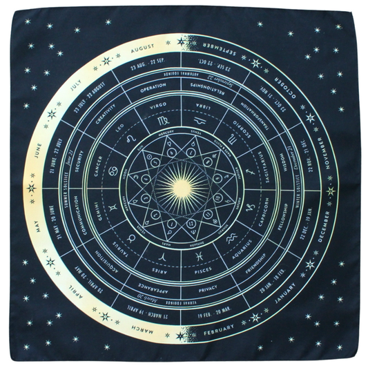 Obrus do rytuałów i tarota Astrologia