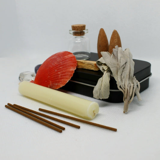 Travel Ołtarz z Kryształami, Kieszonkowy Ołtarz do Medytacji i Jogi