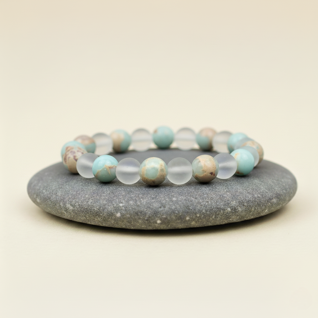 Bransoletka z minerałami naturalnymi