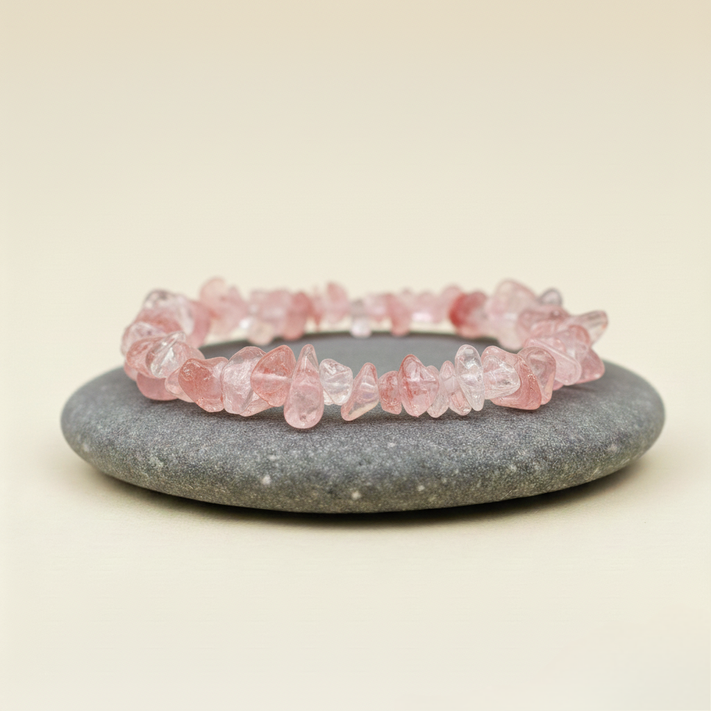 Bransoletka kwarc wiśniowy naturalny