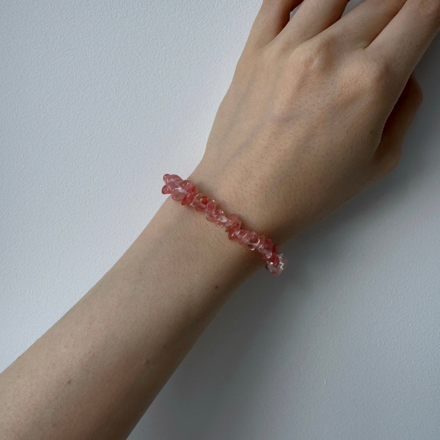 Bransoletka kwarc wiśniowy naturalny