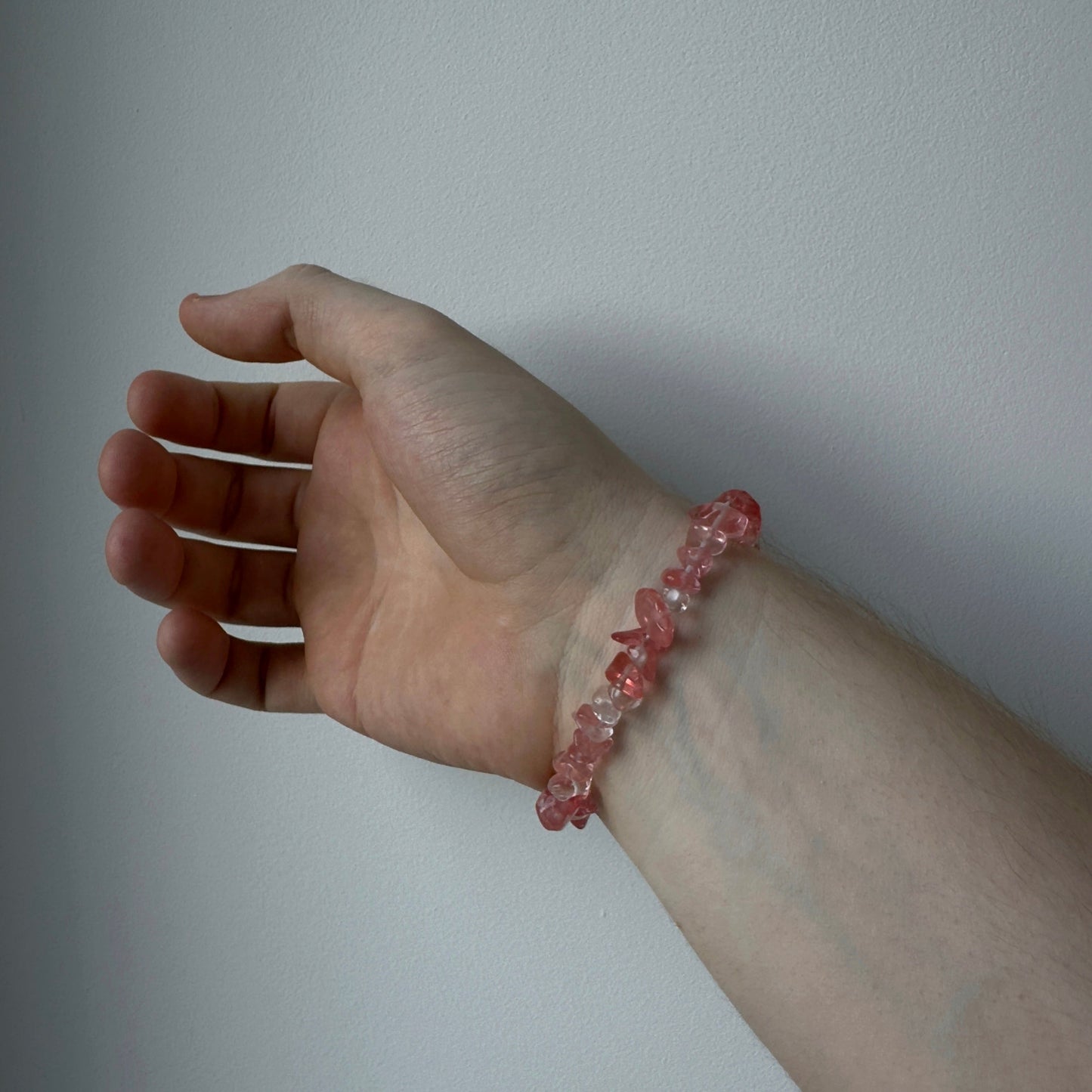 Bransoletka kwarc wiśniowy naturalny